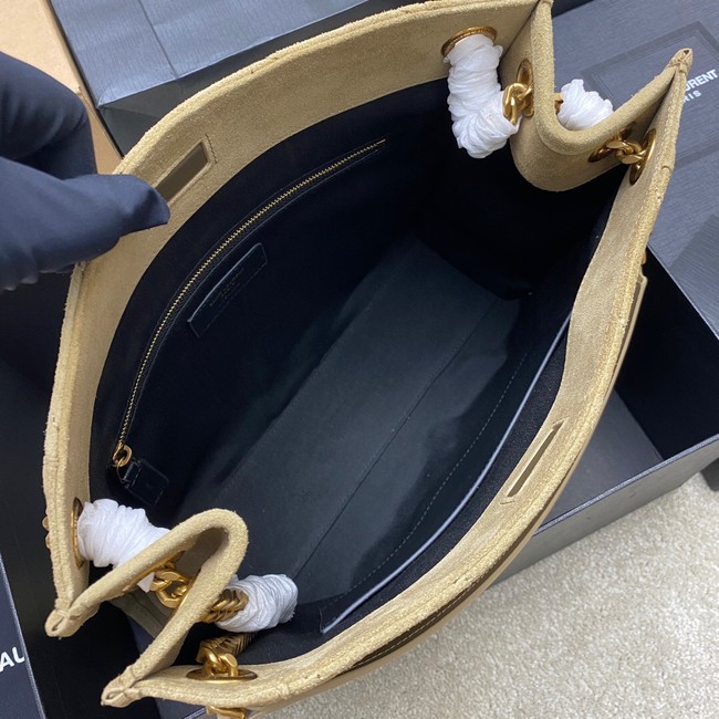 Saint Laurent NIKI MEDIUM SHOPPING IN SUEDE 577999 BARLEY GREEN