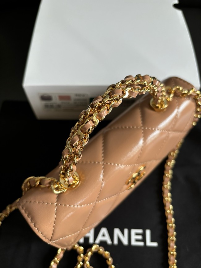 CHANEL CLUTCH WITH CHAIN AP3954 Dark Beige