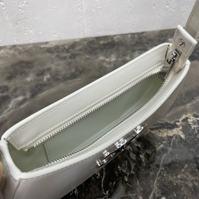 Celine MEDIUM TILLY BAG IN SHINY CALFSKIN 115703 white&Silver