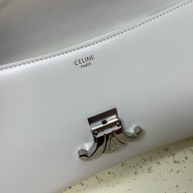 Celine MEDIUM CELINE LOLA BAG IN SHINY CALFSKIN 115533 WHITE