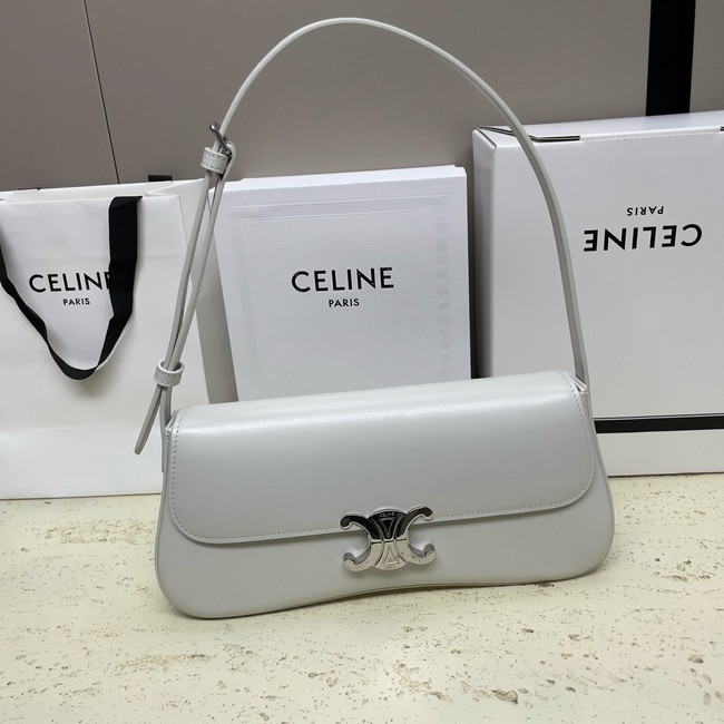 Celine MEDIUM CELINE LOLA BAG IN SHINY CALFSKIN 115533 WHITE