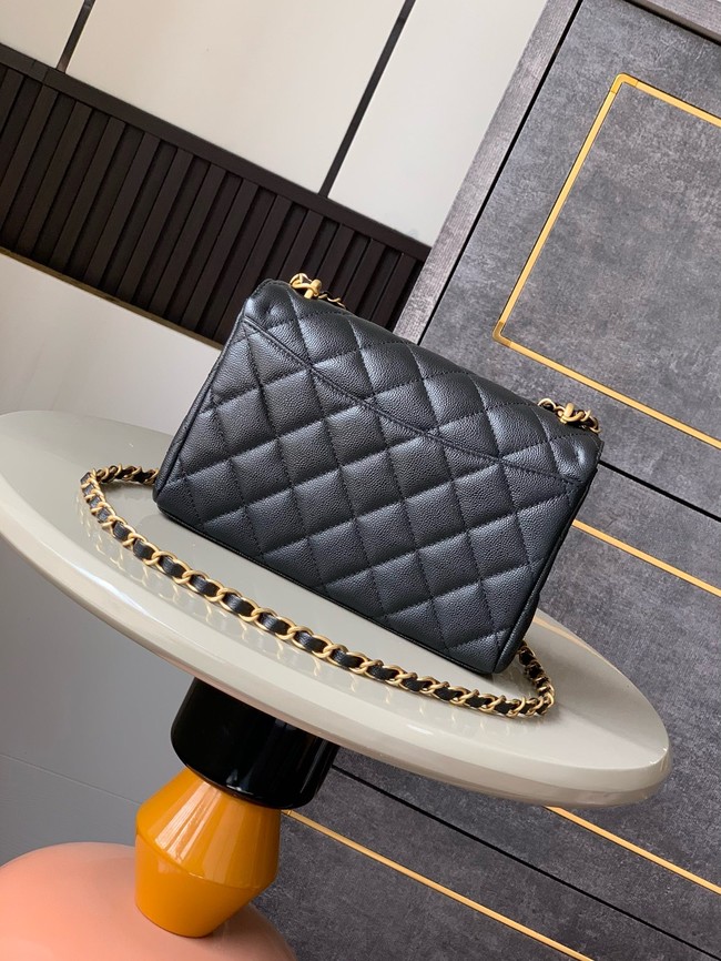 Chanel  Grained Calfskin Shoulder Bag AS5330 black