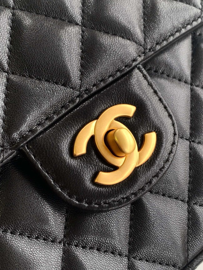 Chanel SMALL FLAP BAG WITH TOP HANDLE AS5356 black