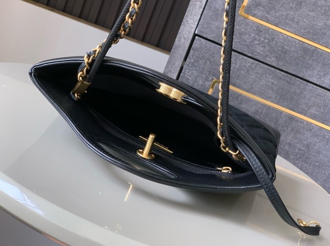 Chanel SUEDE 31 bag AP4133 black