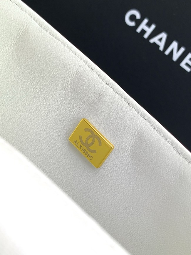 CHANEL FLAP BAG Lambskin AS5150 White