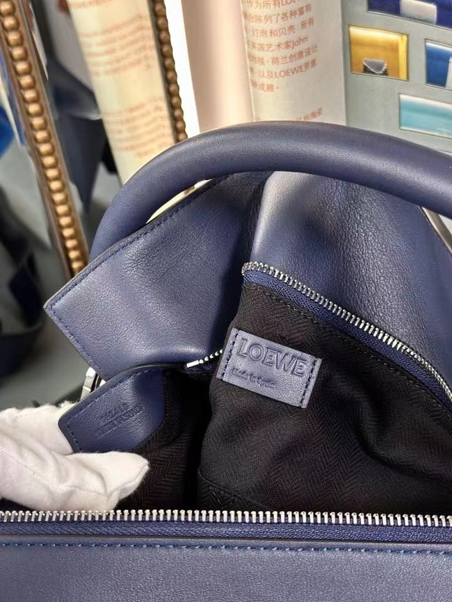 Loewe Large grainy cowhide leather Puzzle bag 242488 dark blue