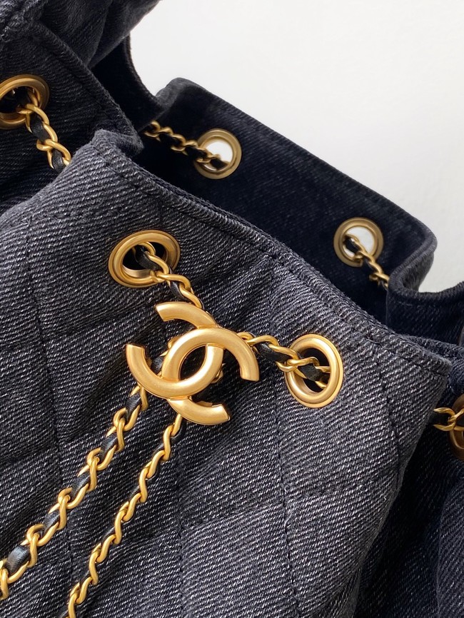 Chanel Denim HOBO BAG AS5311 black