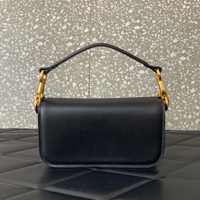 VALENTINO LOCO Small handbag in laminated calfskin WB0K53 black