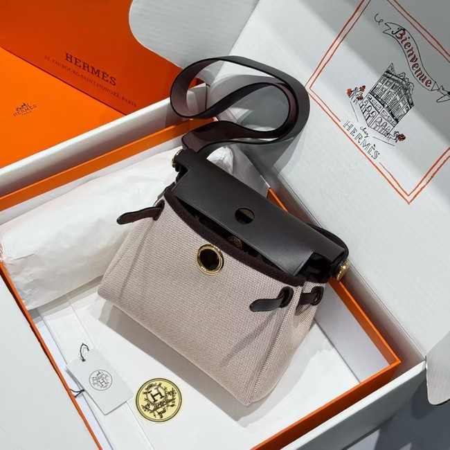 Hermes mini Herbag 20CM Original Canvas Leather & Calfskin 48888-6