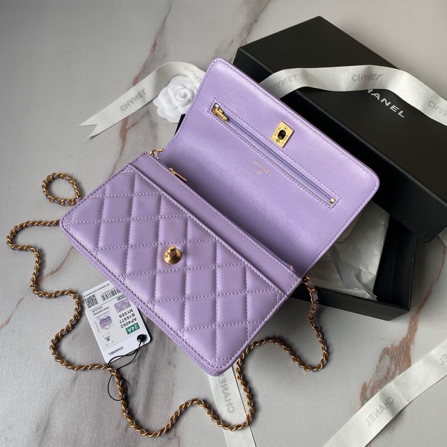 Chanel CLUTCH WITH CHAIN AP4062 Purple