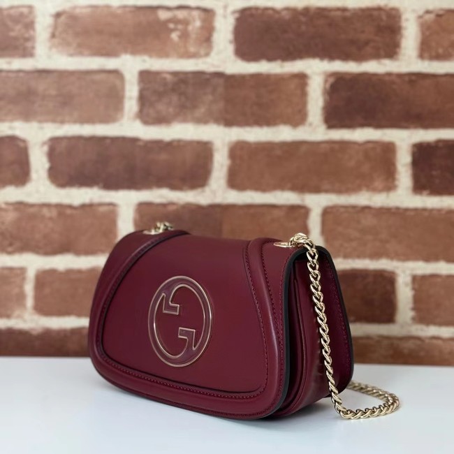 GUCCI BLONDIE SMALL SHOULDER BAG 815711 Rosso Ancora red