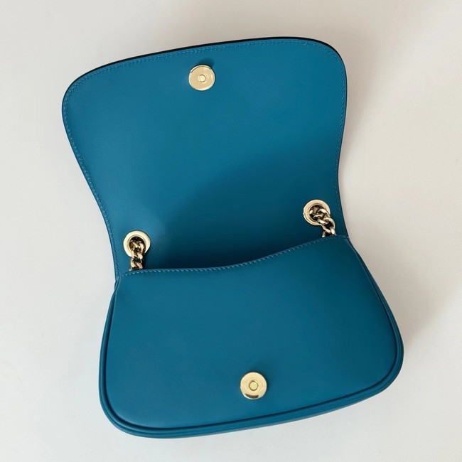 GUCCI BLONDIE SMALL SHOULDER BAG suede 815711 BLUE