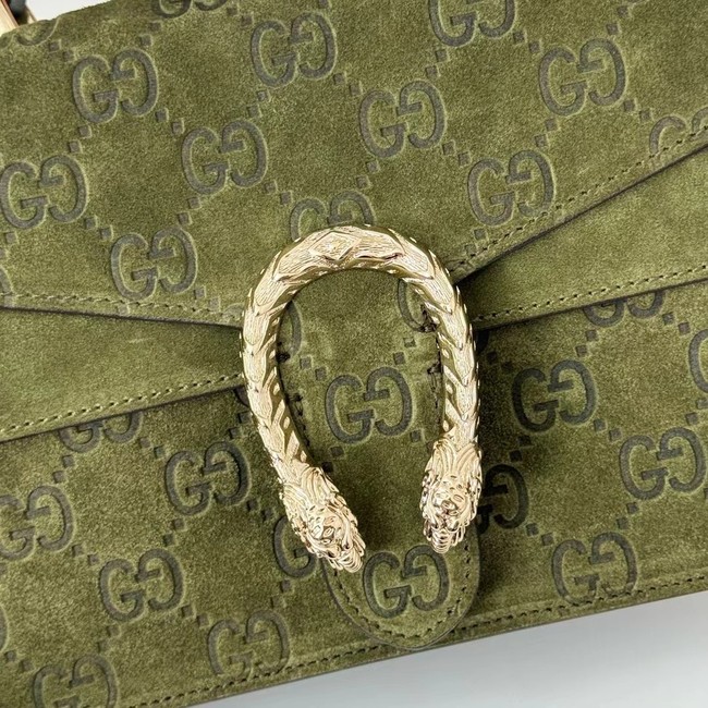 GUCCI DIONYSUS MINI TOP HANDLE BAG 813400 Dark green