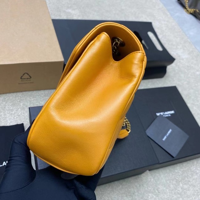 SAINT LAURENT LOULOU MEDIUM IN MATELASSE LAMBSKIN 801439 SUNFLOWER