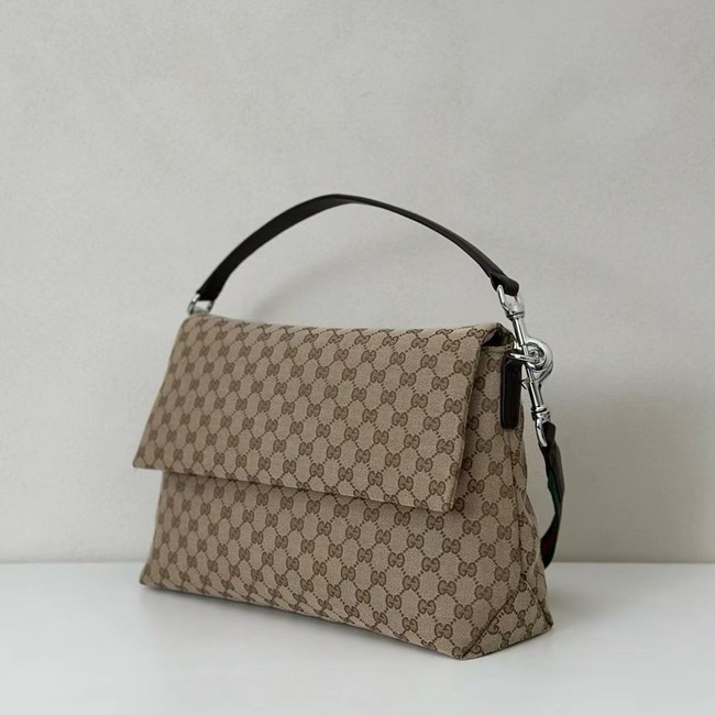 GUCCI GG CANVAS LARGE CROSSBODY BAG 821616 Beige