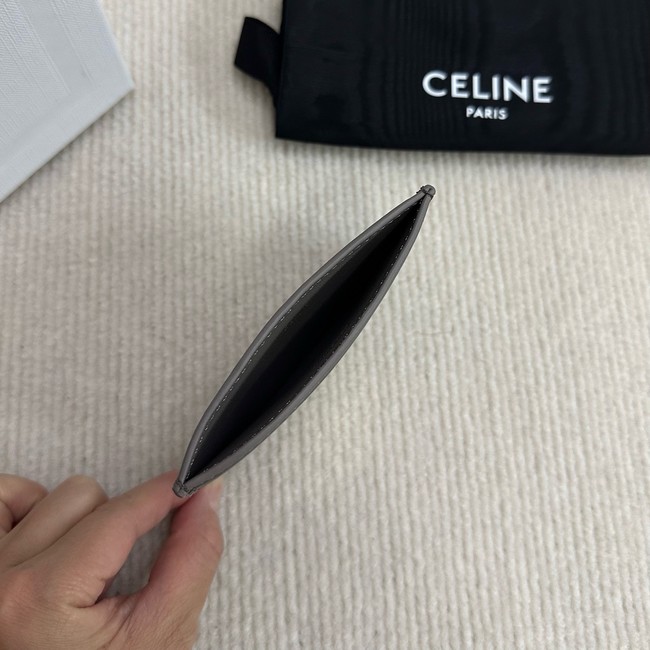 Celine CARD HOLDER TRIOMPHE IN SHINY CALFSKIN 10L833 PEBBLE 