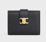 Celine FINE STRAP WALLET NINO IN SUPPLE GRAINED CALFSKIN 10M962 black 