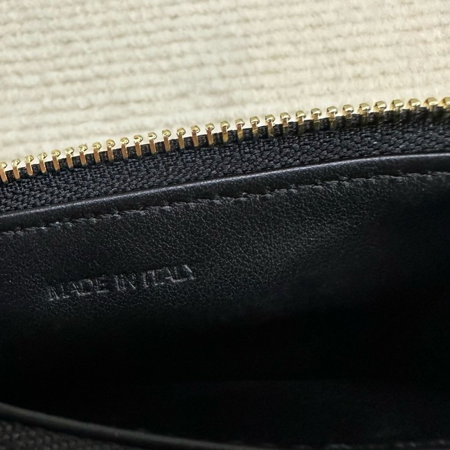 Celine ZIPPED CARD HOLDER IN SMOOTH LAMBSKIN 10K583 black