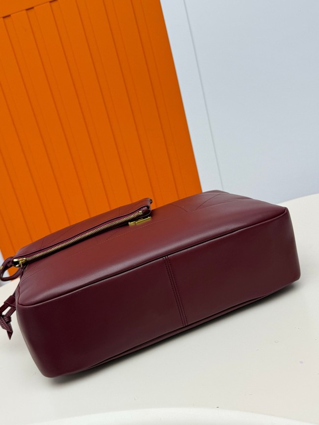 SAINT LAURENT JAMIE SHOPPING IN LAMBSKIN 809824 ROUGE CABERNET