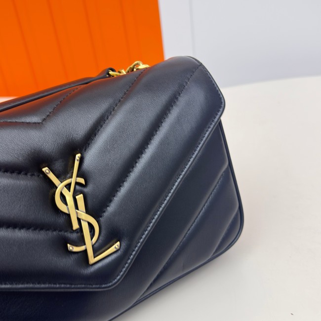 SAINT LAURENT LOULOU SMALL IN MATELASSE LAMBSKIN 801437 black