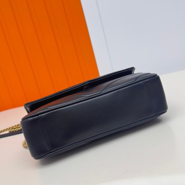 SAINT LAURENT LOULOU SMALL IN MATELASSE LAMBSKIN 801437 black