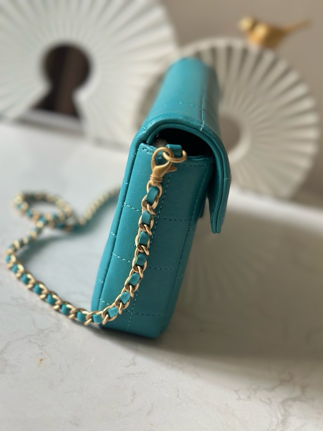 Chanel FLAP BAG AS3314 blue