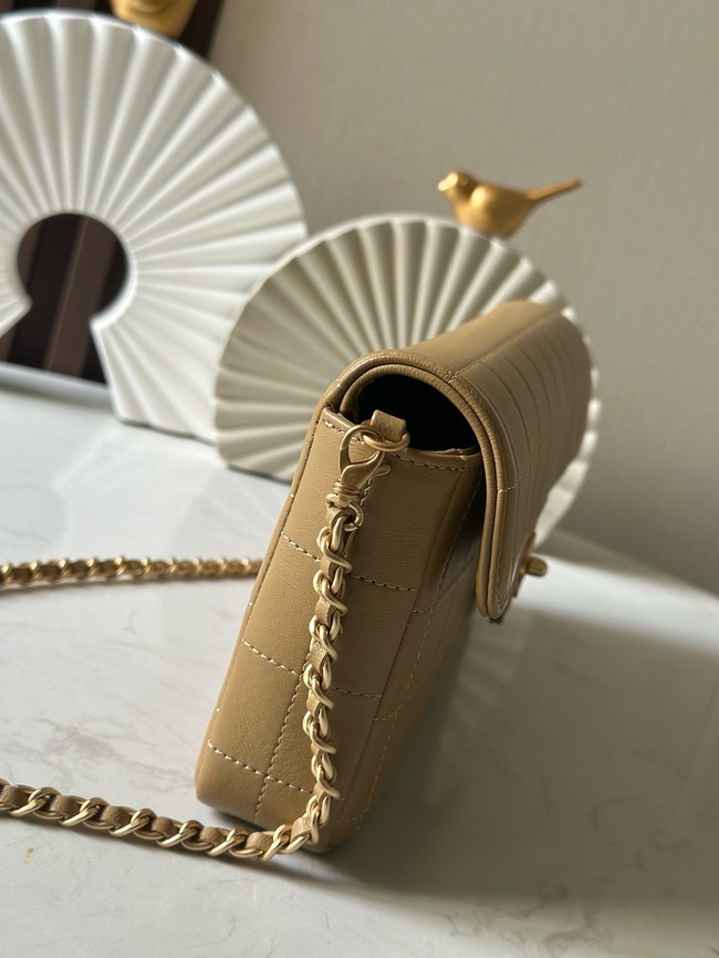 Chanel FLAP BAG AS3314 brown