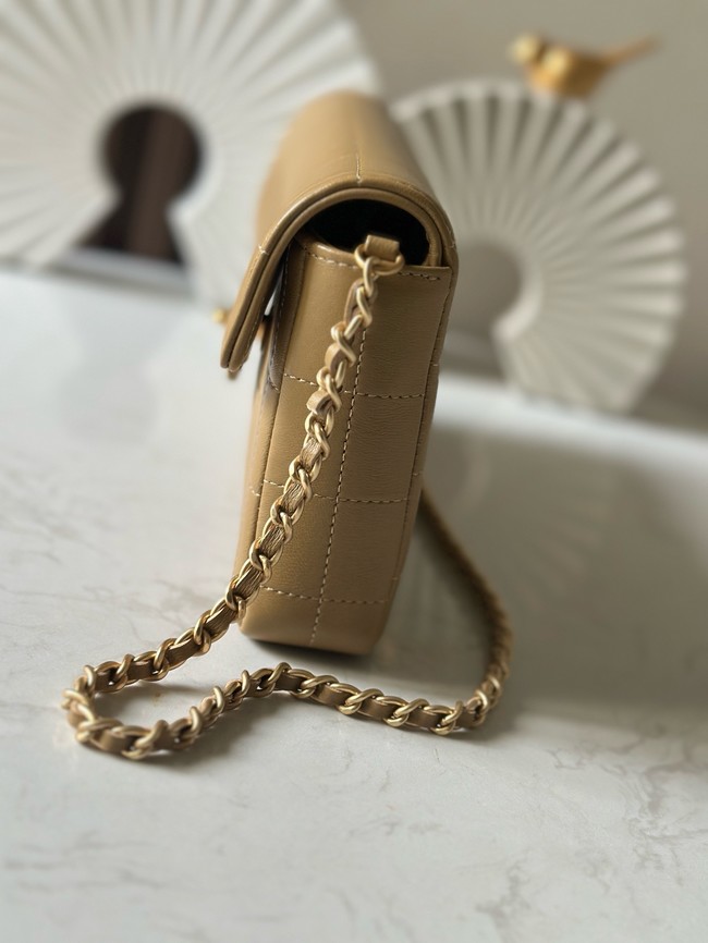 Chanel FLAP BAG AS3314 brown