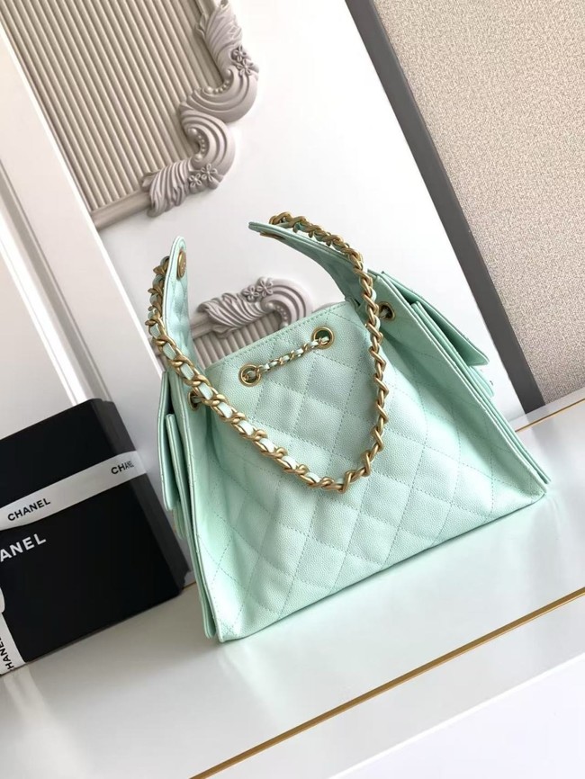 CHANEL 25 SMALL HANDBAG AS5293 Light Green