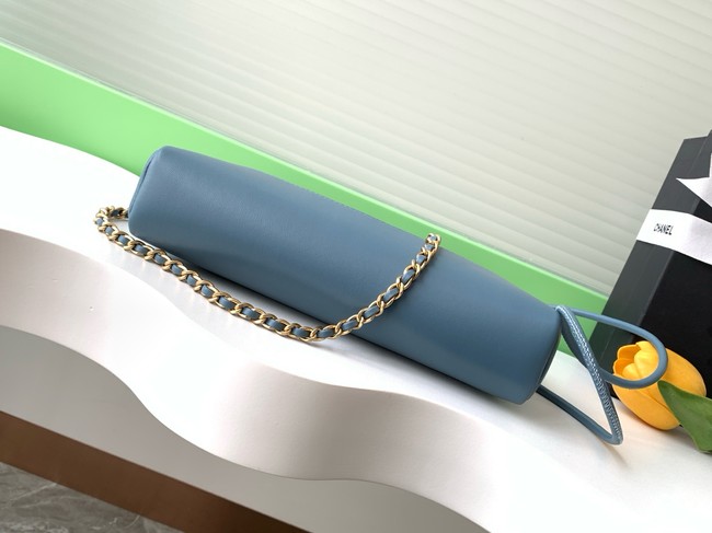 CHANEL 31 MINI SHOPPING BAG Suede Calfskin AS4133 dark blue