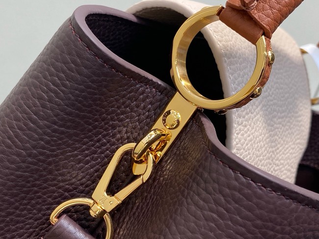 Louis Vuitton Capucines MM M12952 Chocolate & Quartz & Tan