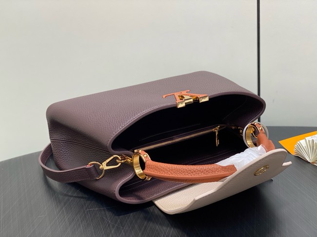 Louis Vuitton Capucines MM M12952 Chocolate & Quartz & Tan