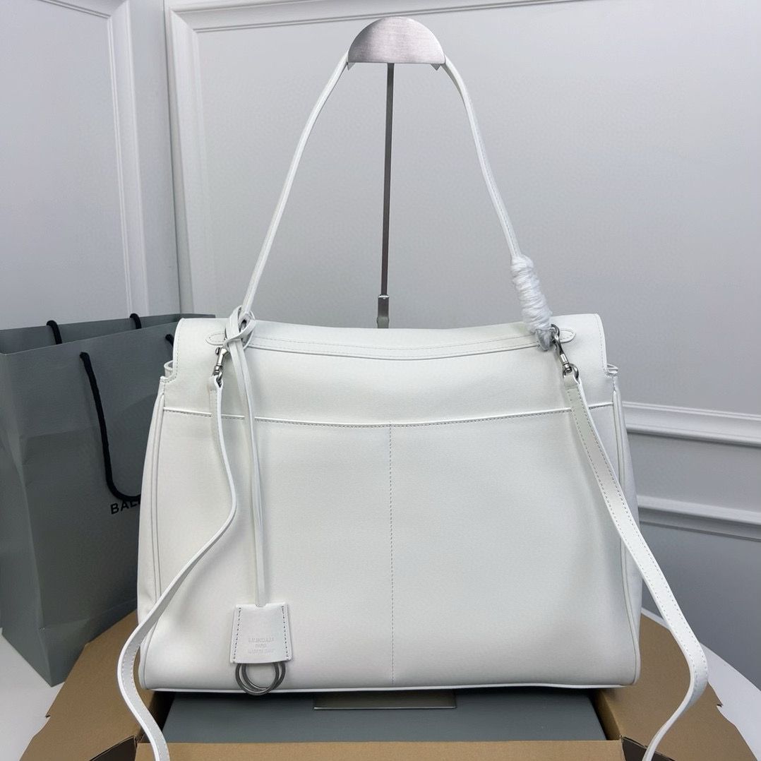 Balenciaga Rodeo Handbag Large smooth calfskin 795459 White