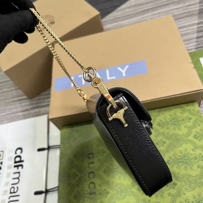 GUCCI HORSEBIT 1955 SOFT SMALL SHOULDER BAG 752002 black