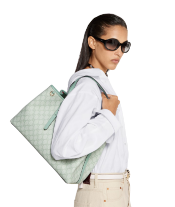 Gucci GG EMBLEM LARGE TOTE BAG 815213 Sage green