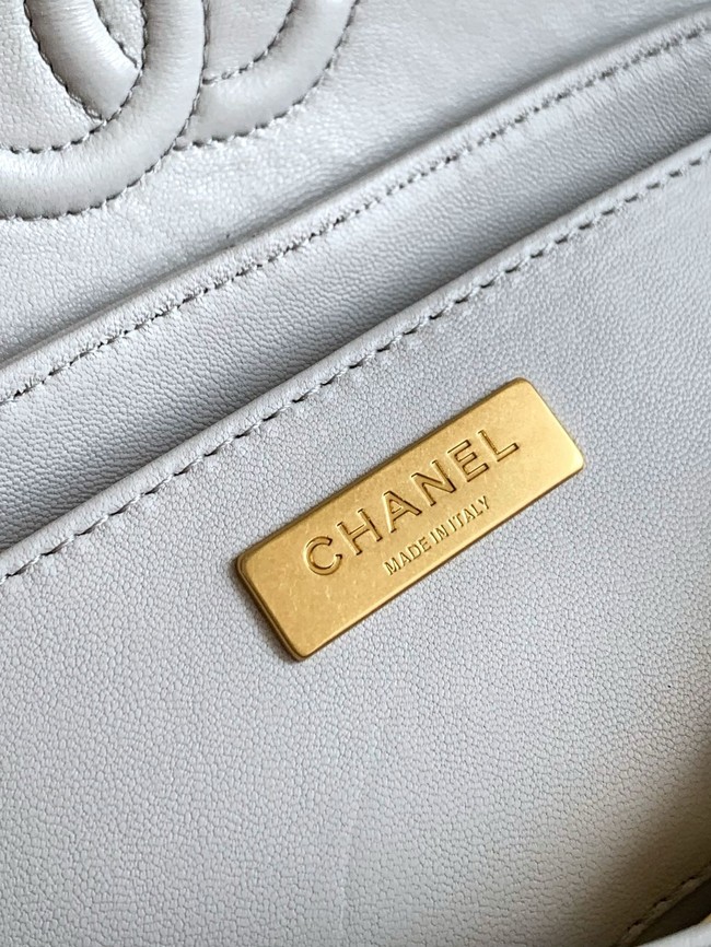Chanel MINI FLAP BAG WITH TOP HANDLE AS5354 light gray