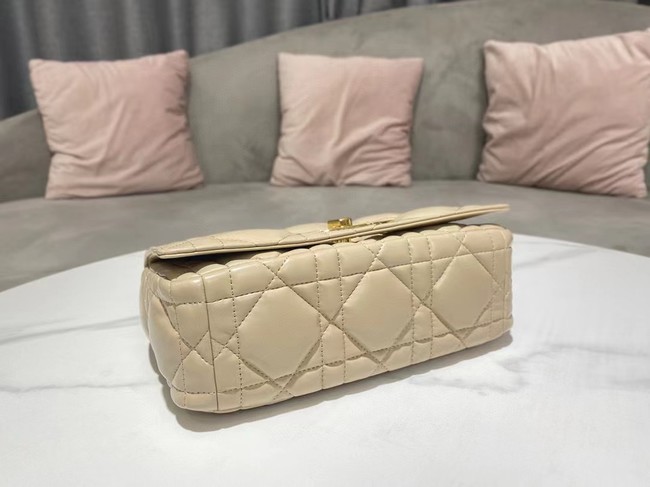 Dior Medium Soft Dior Caro Bag Macrocannage Lambskin M9253UHPA Beige