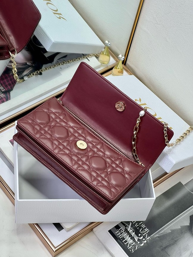 My Dior Mini Bag Cannage Lambskin S0980ONMJ Cherry Red