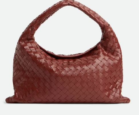 Bottega Veneta Hop Shoulder bag with Intrecciato craftsmanship in calf leather 796262 Sapele