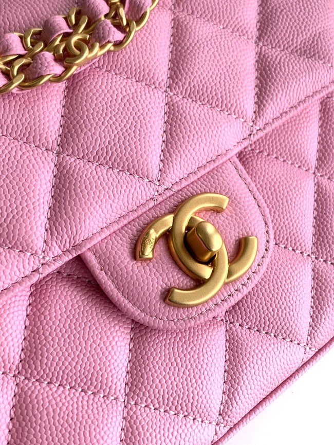 Chanel Grained Calfskin Shoulder Bag AS5330 pink