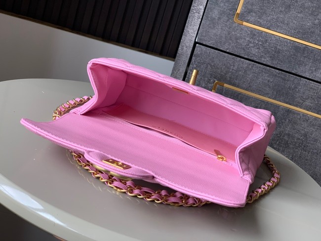 Chanel Grained Calfskin Shoulder Bag AS5330 pink