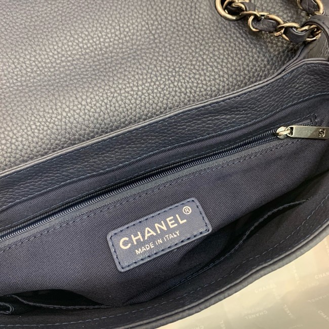 Chanel Grained Calfskin Shoulder Bag AS8095 dark blue