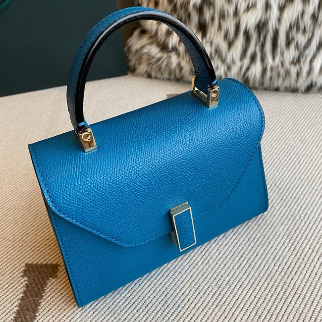 Valextra Iside Top Handle Mini Bag 00359 Electric blue