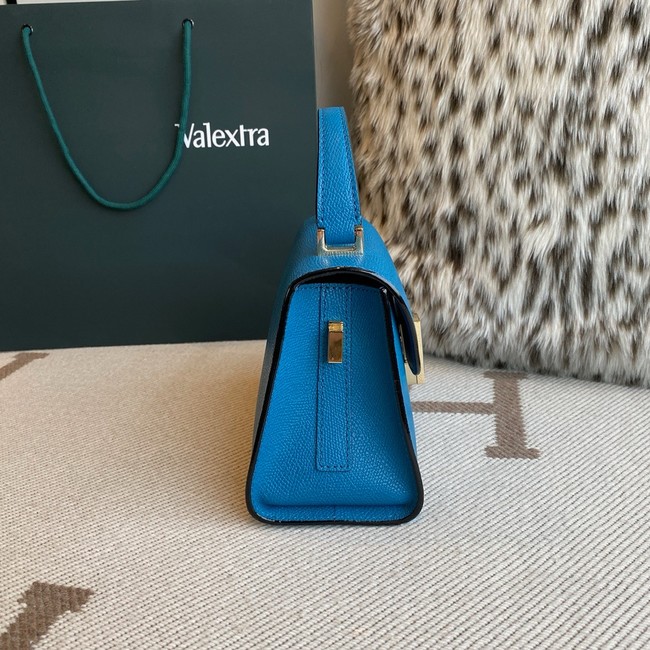 Valextra Iside Top Handle Mini Bag 00359 Electric blue