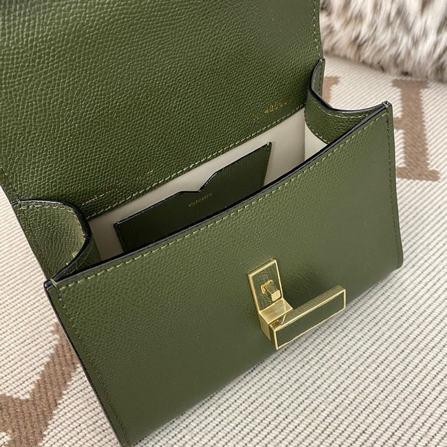 Valextra Iside Top Handle Mini Bag 00359 green