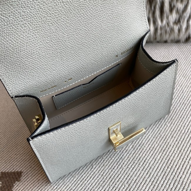 Valextra Iside Top Handle Mini Bag 00359 light gray