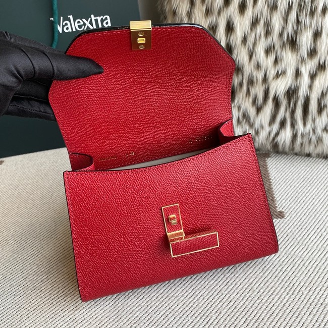 Valextra Iside Top Handle Mini Bag 00359 red