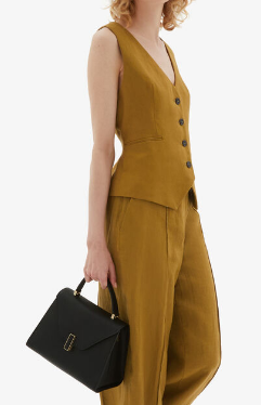 Valextra Iside Top Handle Medium Bag 56028 BLACK