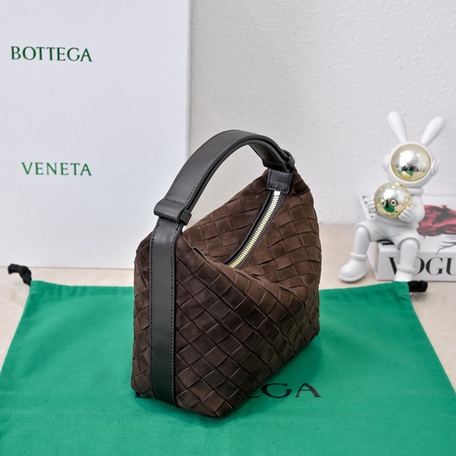Bottega Veneta Mini Wallace Suede 754443 dark brown