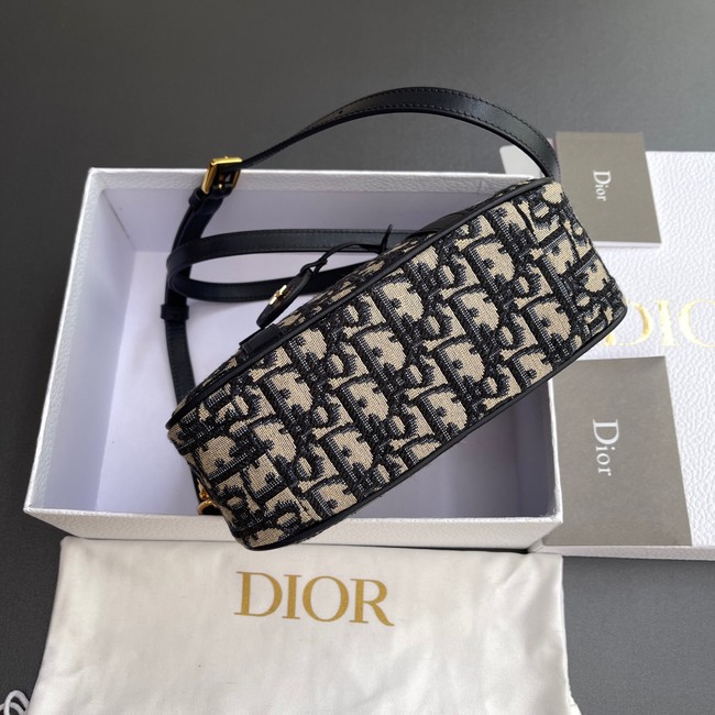 D-Vibe East-West Nano Bag Blue Dior Oblique Jacquard S2388UTZQ